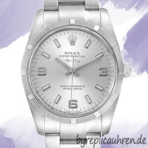 Rolex Air-king 36mm Herren 114210SSO Silbernes Zifferblatt Austernarmband