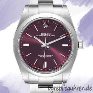 Rolex Oyster Perpetual 41mm m114300-0002 Unisex Rotes Traubenzifferblatt Automatisch