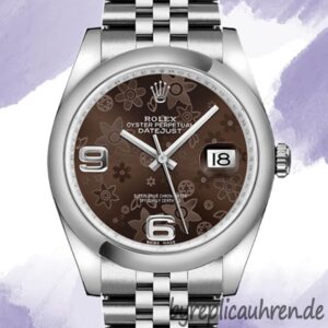 Rolex Datejust Herren 36mm 116200BFAJ Automatisch Bronzefarbenes Blumenzifferblatt