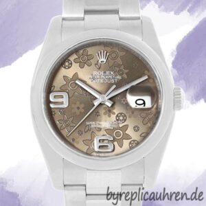 Rolex Datejust 36mm 116200BFAO Herren Stainless Steel Bronzefarbenes Blumenzifferblatt