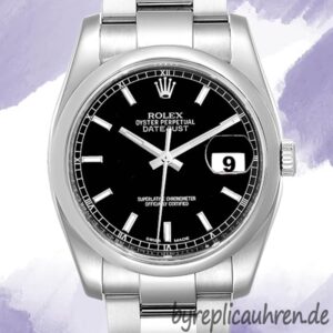 Rolex Datejust 116200BKSO Herren 36mm Austernarmband