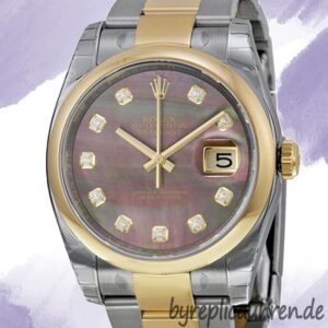 Rolex Datejust 36mm 116203BKMDO Herren Silberton Austernarmband
