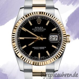 Rolex Datejust 116233BKSO 36mm Herren Automatisch Silberton