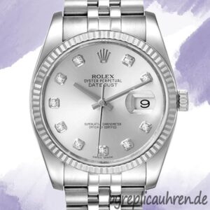 Rolex Datejust Herren 116234-SDJ 36mm Silberton Silbernes Zifferblatt