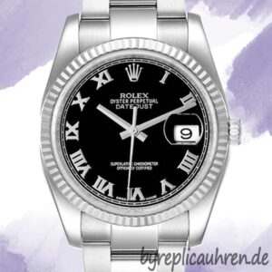 Rolex Datejust 116234BKRO 36mm Herren Silberton
