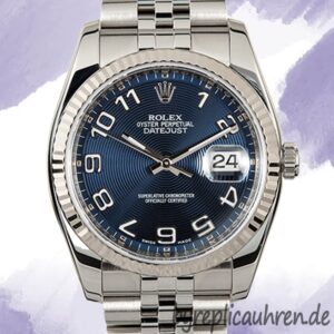 Rolex Datejust 36mm 116234BLCAJ Herren Silberton Stainless Steel