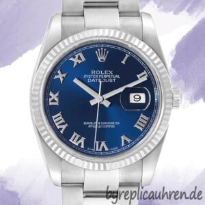 Rolex Datejust 116234BLRO Herren 36mm Silberton