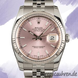 Rolex Datejust Herren 116234PSJ 36mm Rosa Zifferblatt Stainless Steel