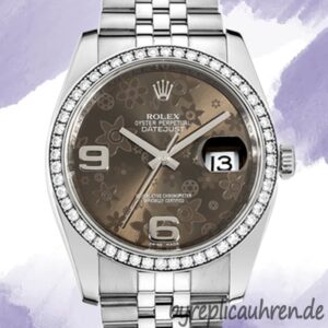 Rolex Datejust Herren 36mm 116244BFAJ Silberton Diamond Bezel