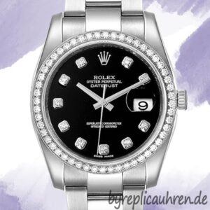 Rolex Datejust 36mm Herren 116244BKDO Automatisch Silberton