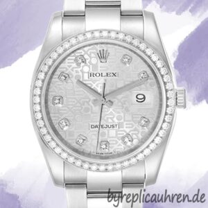 Rolex Datejust 116244SJDO Herren 36mm Silbernes Zifferblatt