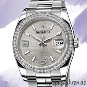 Rolex Datejust 36mm 116244-72600 Herren Automatisch Silberton