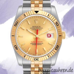 Rolex Datejust Turn-o-graph 116263 Herren 36mm Silberton