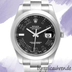 Rolex Datejust Herren 116300BKRO 41mm Austernarmband Schwarzes Zifferblatt