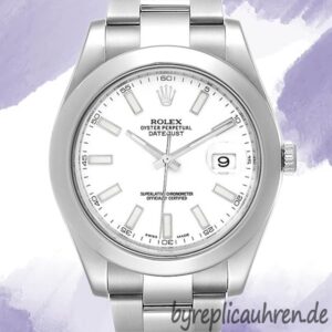 Rolex Datejust Herren 116300WSO 41mm Weißes Zifferblatt Stainless Steel