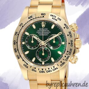 Rolex Daytona 40mm m116508-0013 Herren Grünes Zifferblatt Stainless Steel