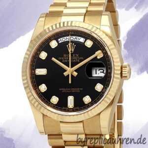 Rolex Day-Date 36mm 118238BKDP Herren Automatisch Gelbgold-Ton