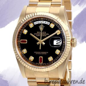 Rolex Day-Date 36mm 118238BKDRP Damen Jubiläumsarmband Automatisch