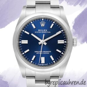 Rolex Oyster Perpetual Unisex m126000-0003 36mm Blaues Zifferblatt Stainless Steel