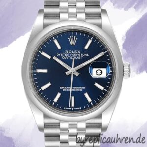 Rolex Datejust 36mm m126200-0005 Herren Stainless Steel Blaues Zifferblatt