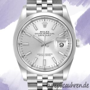 Rolex Datejust 36mm Herren m126200-0001 Silbernes Zifferblatt Automatisch