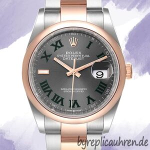 Rolex Datejust Herren 36mm m126201-003 Silberton Graues Zifferblatt