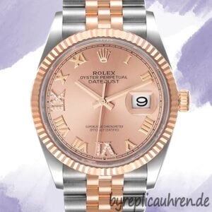 Rolex Datejust 36mm m126231-0027 Herren Automatisch Rosa Zifferblatt