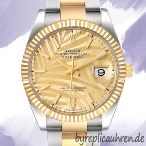 Rolex Datejust Herren M126233-0038 36mm Automatisch Goldenes Zifferblatt