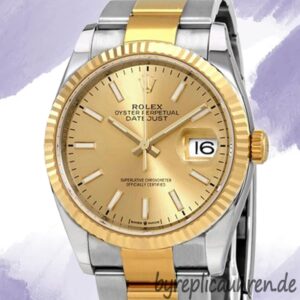 Rolex Datejust 36mm Herren 126233CSO Champagnerfarbenes Zifferblatt Silberton