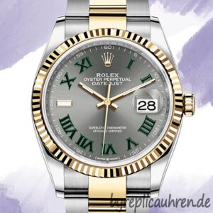 Rolex Datejust m126233-0036 Herren 36mm Stainless Steel Silberton