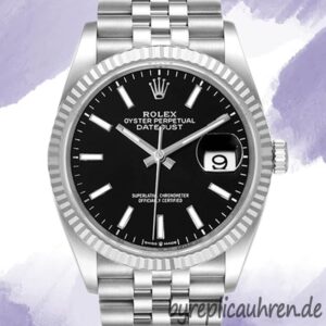 Rolex Datejust 36mm 126234BKSJ Herren Stainless Steel Jubiläumsarmband