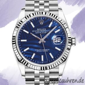 Rolex Datejust Herren 126234 41mm Jubiläumsarmband Silberton