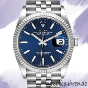 Rolex Datejust Herren 126234BLSJ 36mm Silberton Jubiläumsarmband