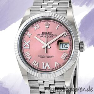 Rolex Datejust m126234-0031 Damen 36mm Rosa Zifferblatt Jubiläumsarmband