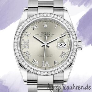 Rolex Datejust Damen m126234-0030 36mm Automatisch Silbernes Zifferblatt