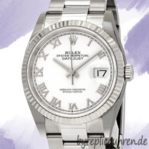 Rolex Datejust 36mm Herren 126234WRO Austernarmband Silberton