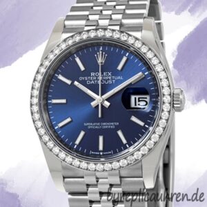 Rolex Datejust m126284rbr-0009 36mm Damen Blaues Zifferblatt