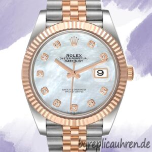 Rolex Datejust Herren 41mm m126331-0014 Weißes Perlmuttzifferblatt
