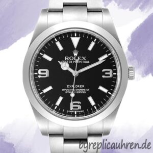 Rolex Explorer 39mm Herren m214270-0003 Schwarzes Zifferblatt