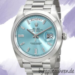 Rolex Day-Date Herren 40mm 228206 Stainless Steel Eisblaues Zifferblatt