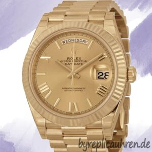 Rolex Day-Date 40mm m228238-0002 Herren Champagnerfarbenes Zifferblatt Goldton