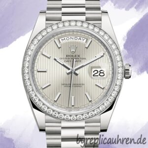 Rolex Day-Date 228349SSP 40mm Herren Silberton Jubiläumsarmband