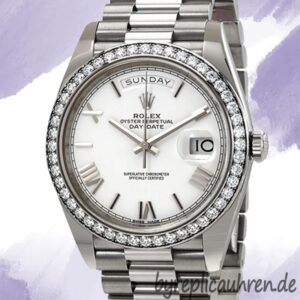 Rolex Day-Date 40mm 228349WRP Herren Silberton Armband