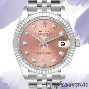 Rolex Datejust 31mm m278274-0032 Damen Stainless Steel Rosa Zifferblatt