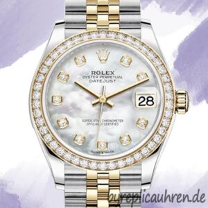 Rolex Datejust m278383rbr-0028 31mm Damen Zifferblatt aus Perlmutt Jubiläumsarmband