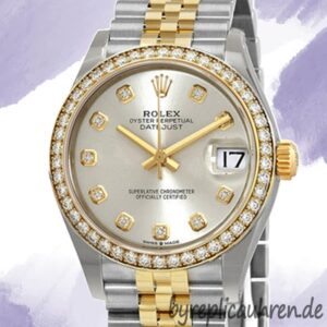 Rolex Datejust 31mm Damen m278383rbr-0020 Silbernes Zifferblatt