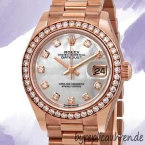 Rolex Datejust m279135rbr-0010 Damen 28mm Präsidentenarmband/Jubiläumsarmband Diamond Bezel