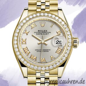 Rolex Datejust m279138rbr-0018 28mm Damen Diamond Bezel Jubiläumsarmband