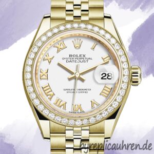 Rolex Datejust m279138rbr-0032 28mm Damen Diamond Bezel Jubiläumsarmband