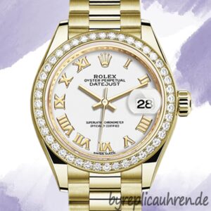 Rolex Datejust 28mm Damen m279138rbr-0031 Weißes Zifferblatt